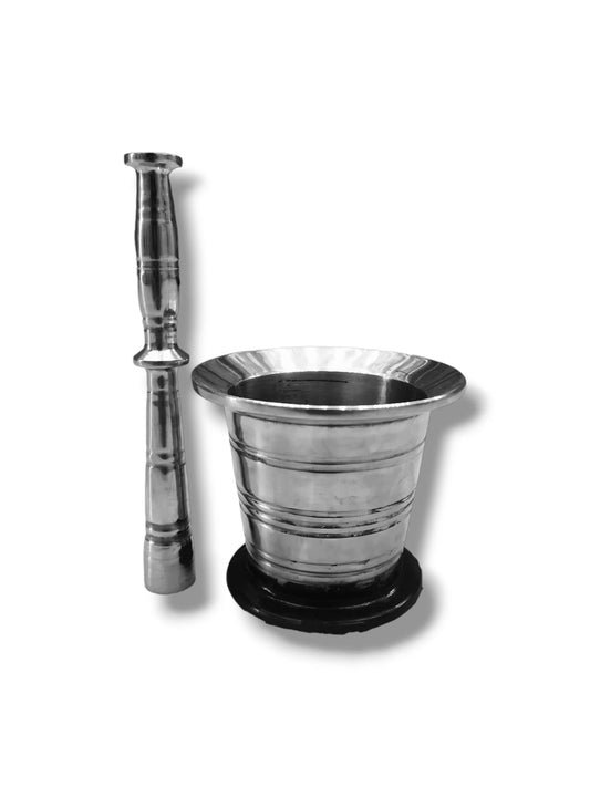 Chattu Watta, Stainless Steel
 Mortar and Pestle Large