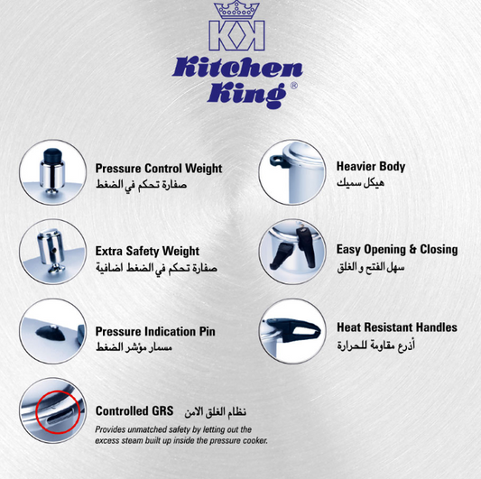 Kitchen King Commercial Pressure Cooker 40 Litre