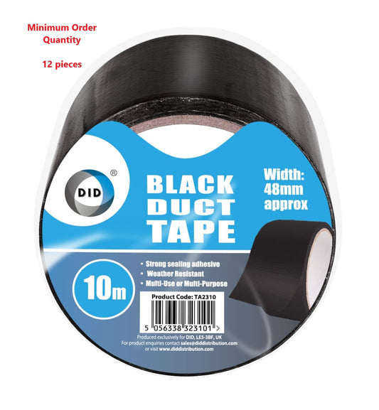 10m x 48mm black duct tape